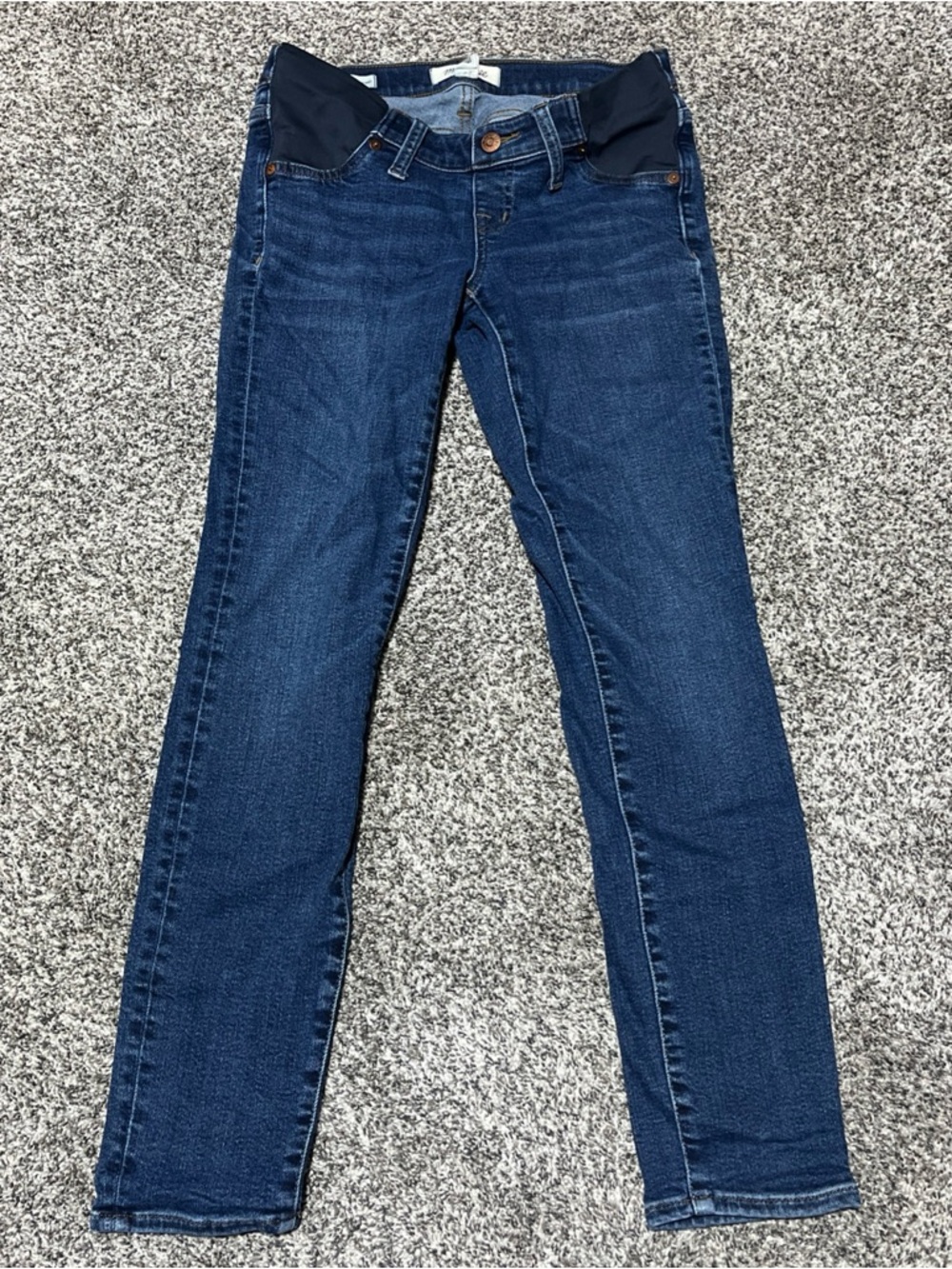 Madewell Maternity Side Panel Skinny Jeans Adjustable Waist Tencel Size 25